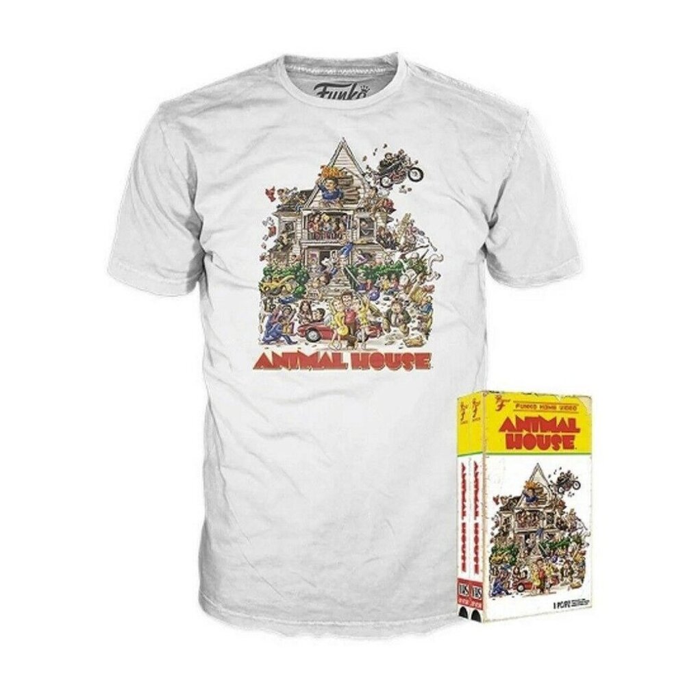 Animal House Men's T-Shirt Funko Home Video VHS Boxed White Target Exclusive XL